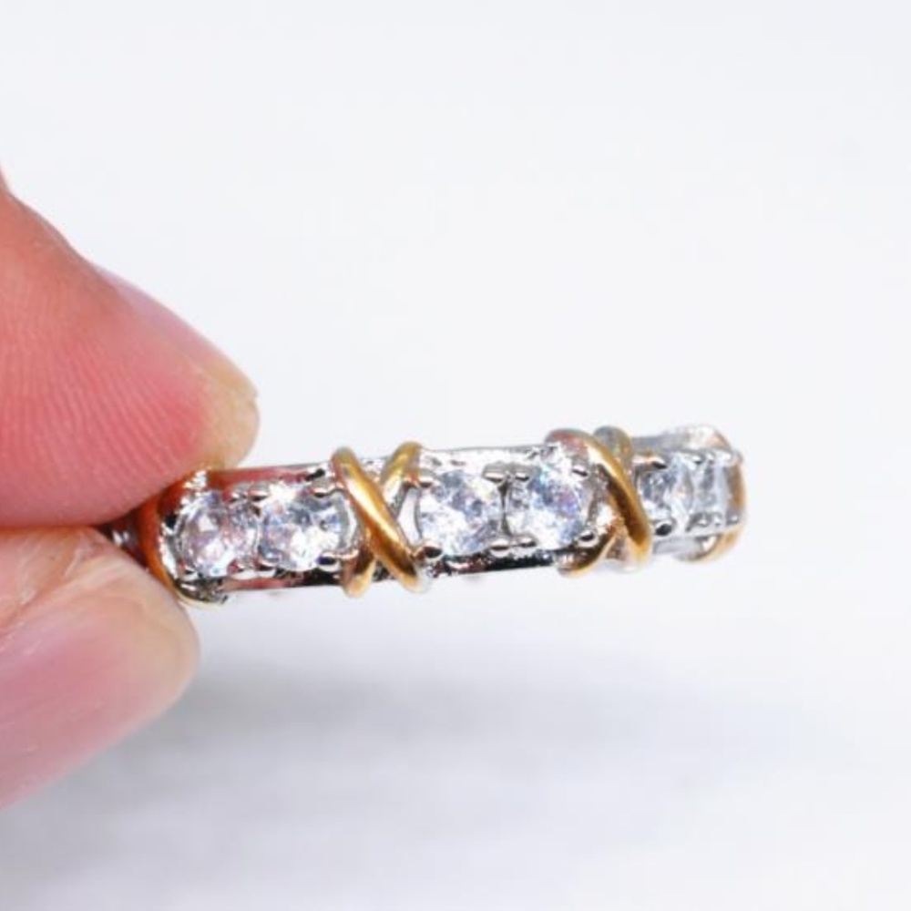 NEW S925 silver two tone ring - Picture 3 of 3
